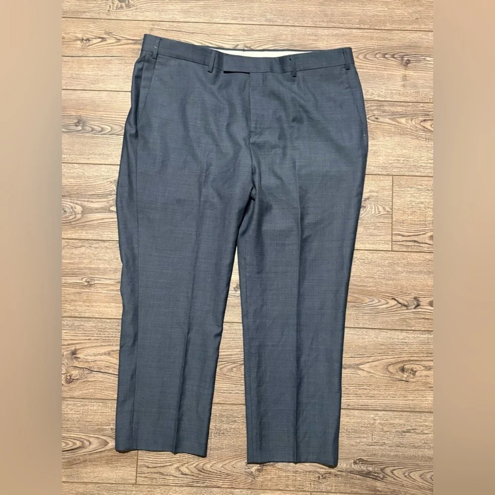Paul Fredrick blue sharkskin wool dress pants 40x26 - Picture 4 of 4
